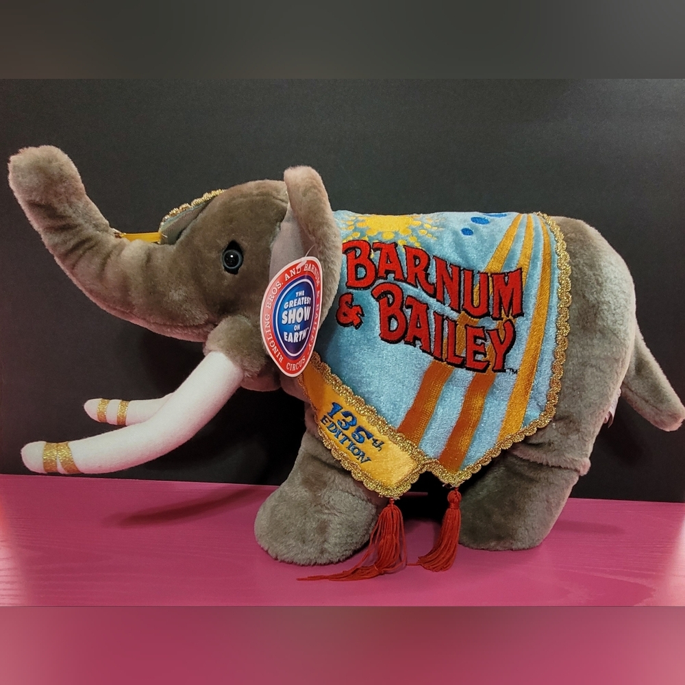 Barnum & Bailey 135th Edition Elephant Plush 19" X 11"